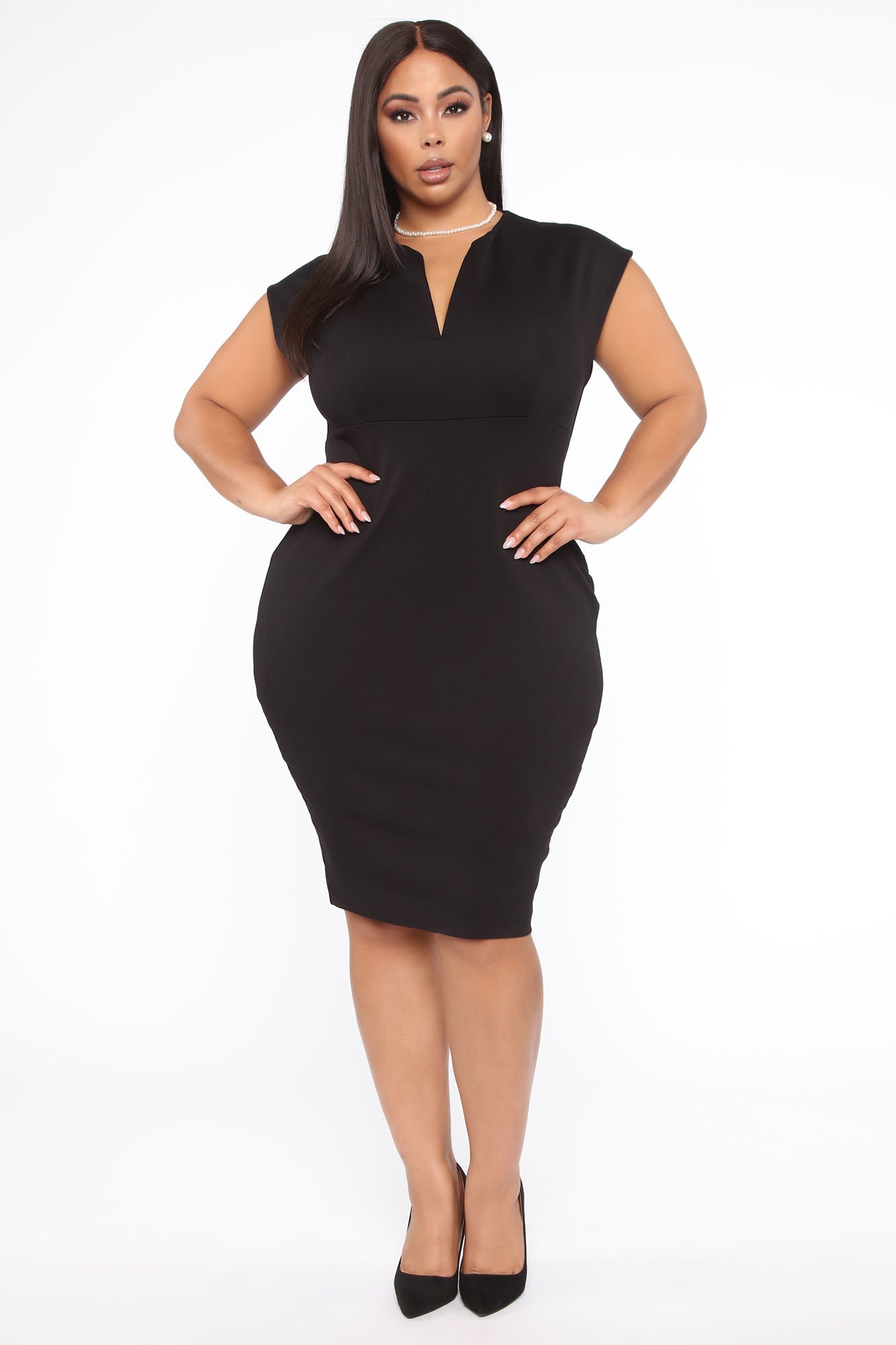 CEO Moves Body Sculpting Midi Dress - Black