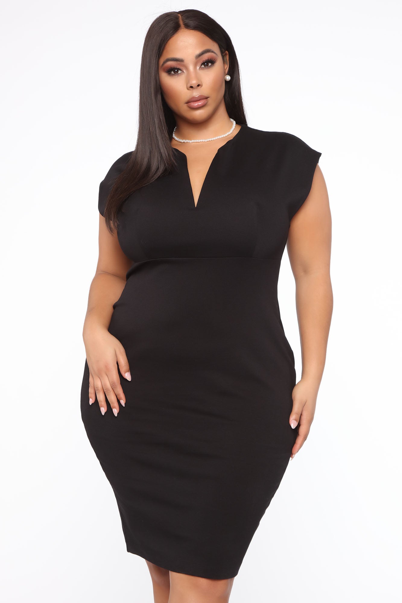 CEO Moves Body Sculpting Midi Dress - Black