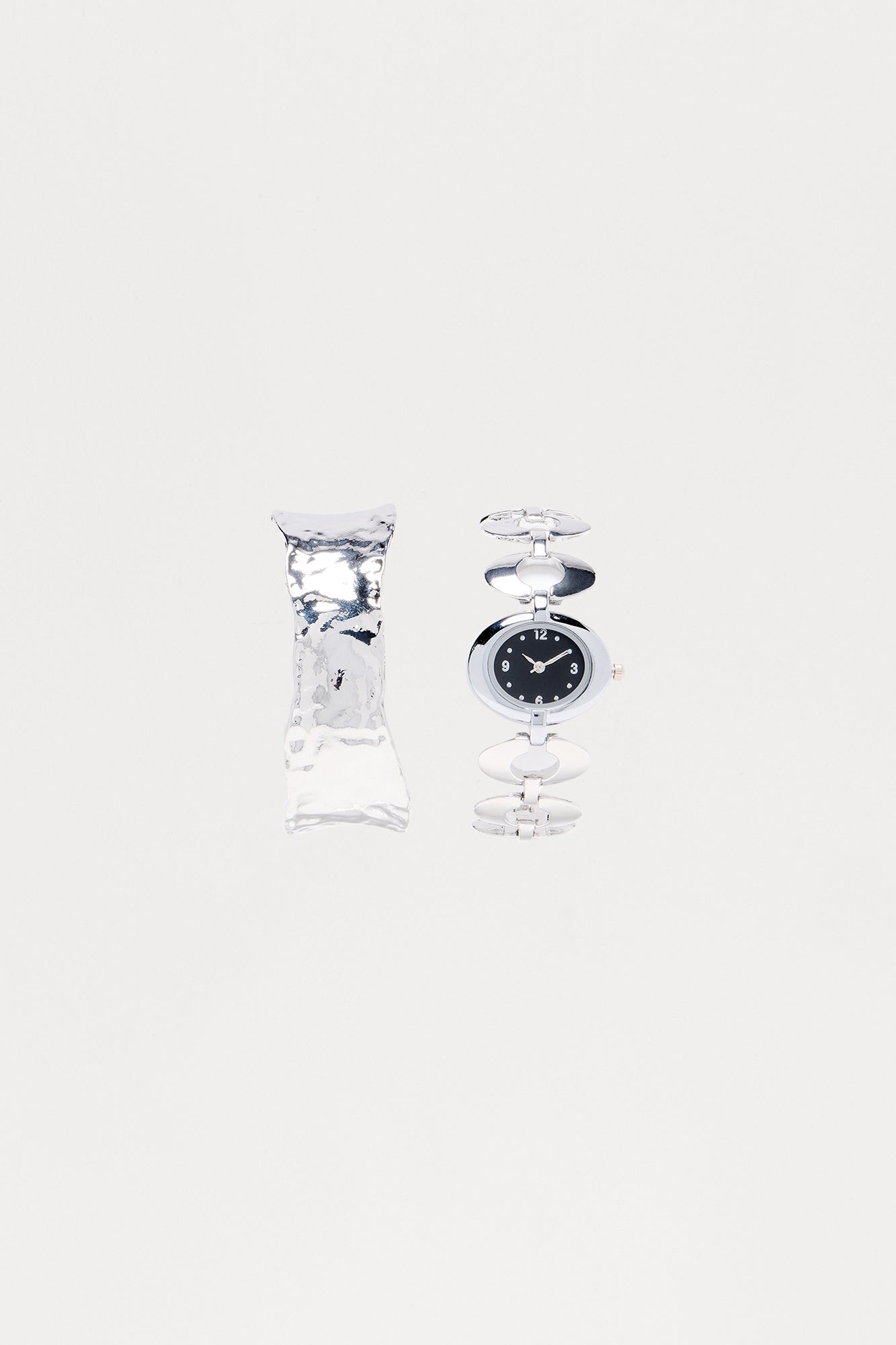 Senara Time Goes By 2 Piece Watch Set - Silver