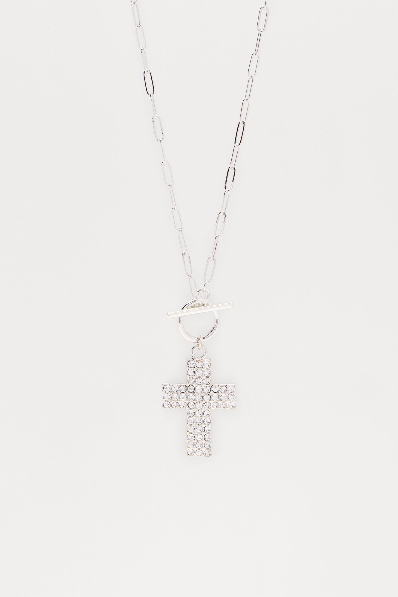 Fingers Crossed Necklace - Silver