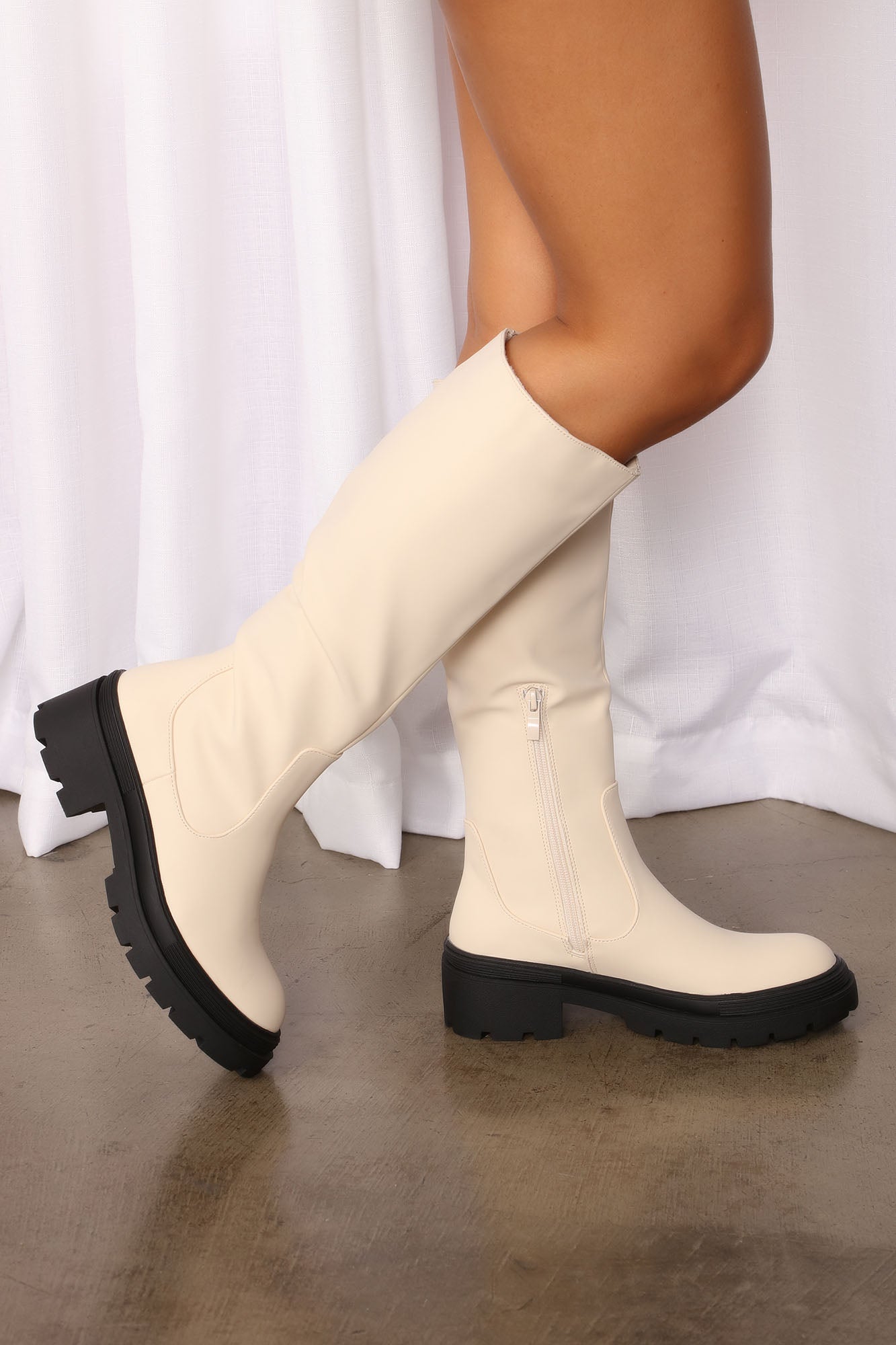 In My Prime Knee High Boots - Cream