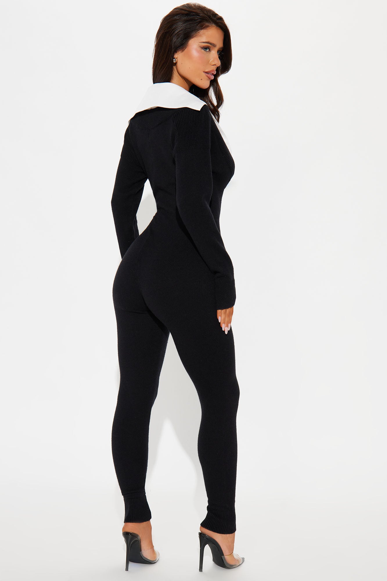 Prep In My Step Sweater Jumpsuit - Black