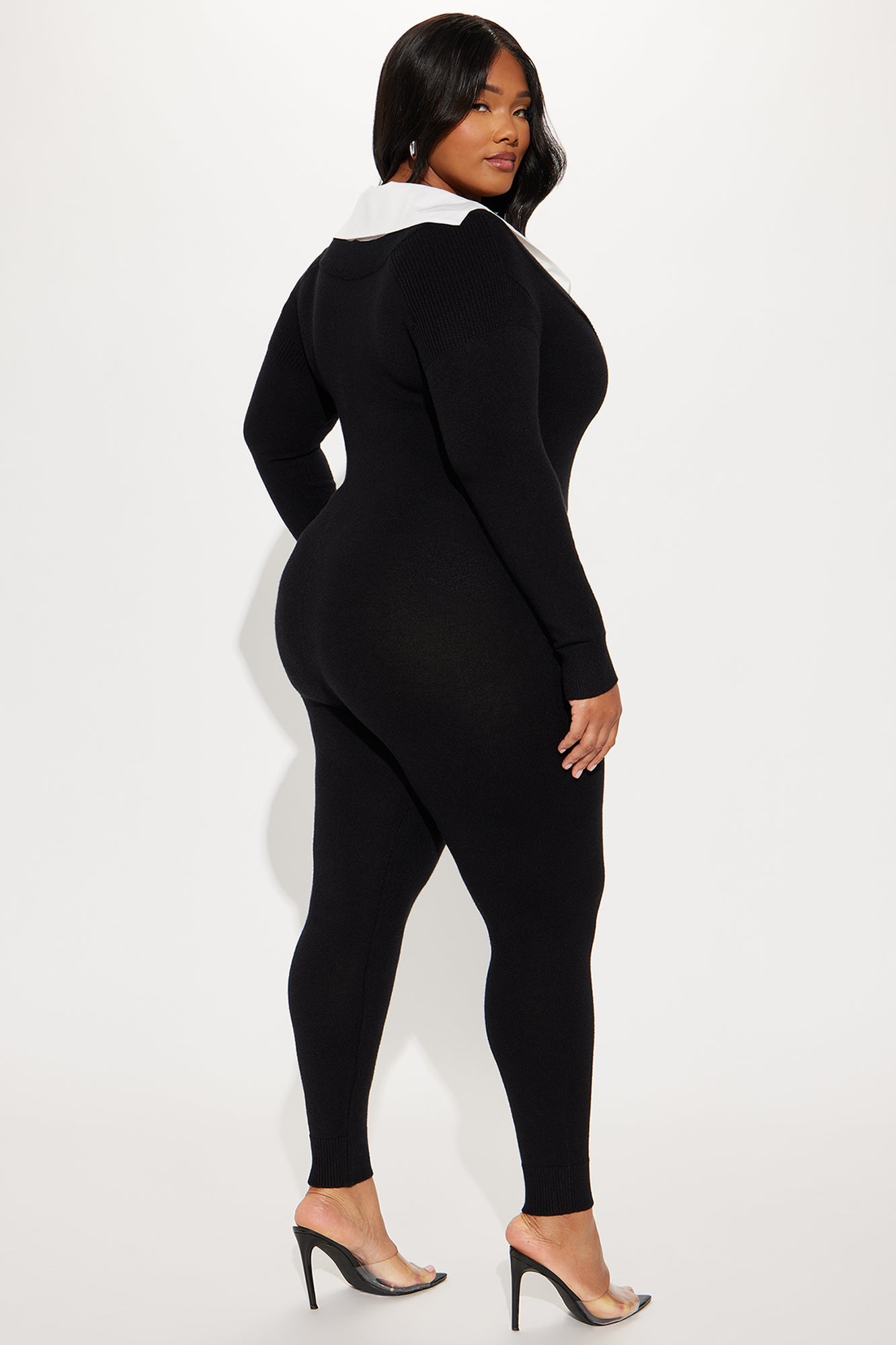 Prep In My Step Sweater Jumpsuit - Black