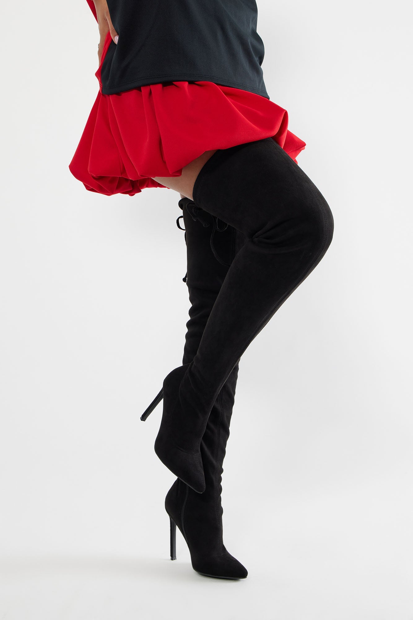 Vicky Over The Knee Boot - Black