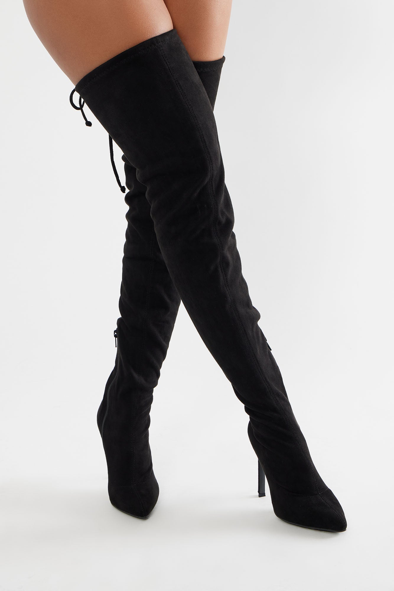 Vicky Over The Knee Boot - Black