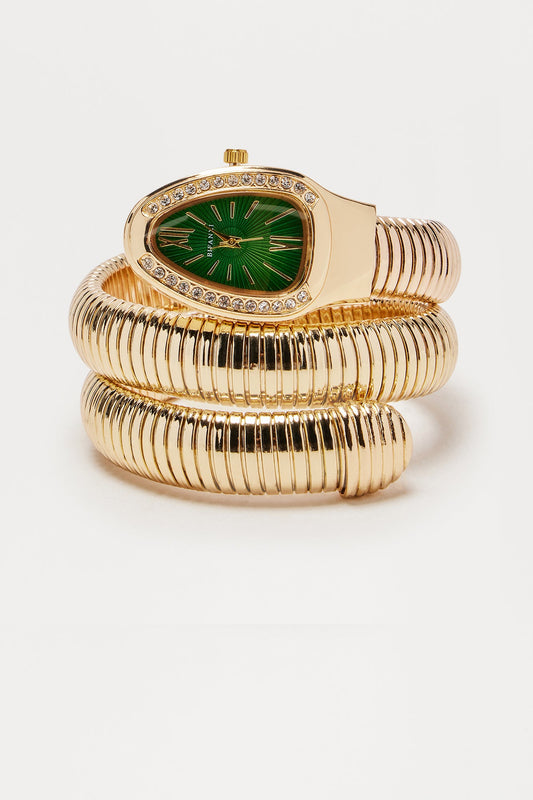 Senara Not So Sneaky Watch - Gold/Green