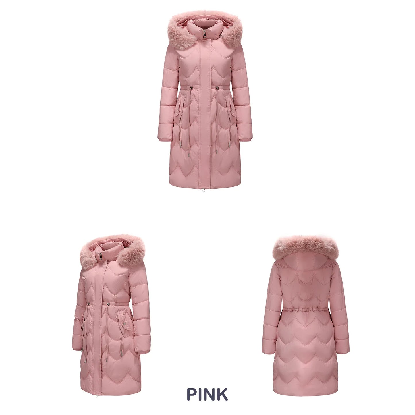 Senara Luxe Fur Collar Coat