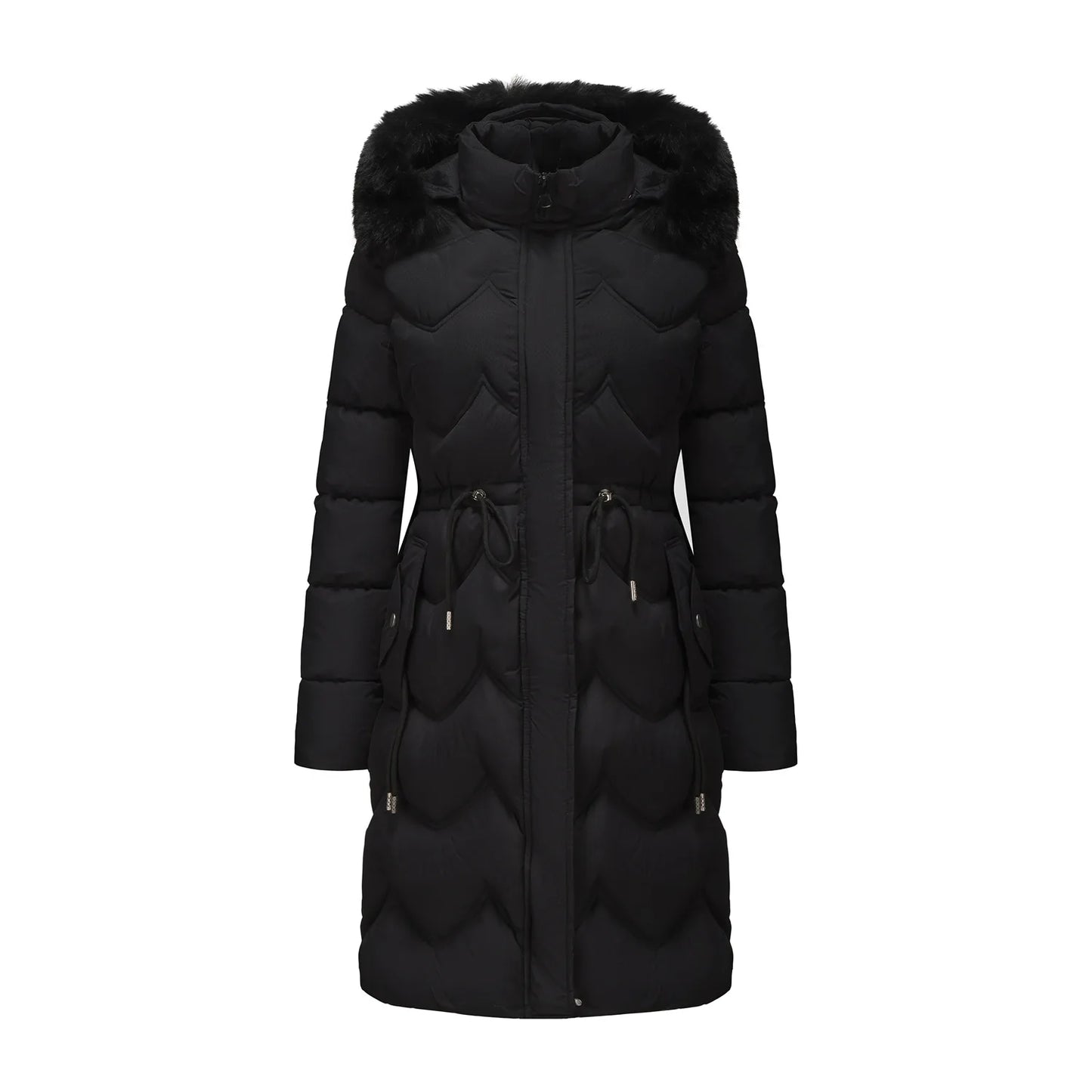 Senara Luxe Fur Collar Coat