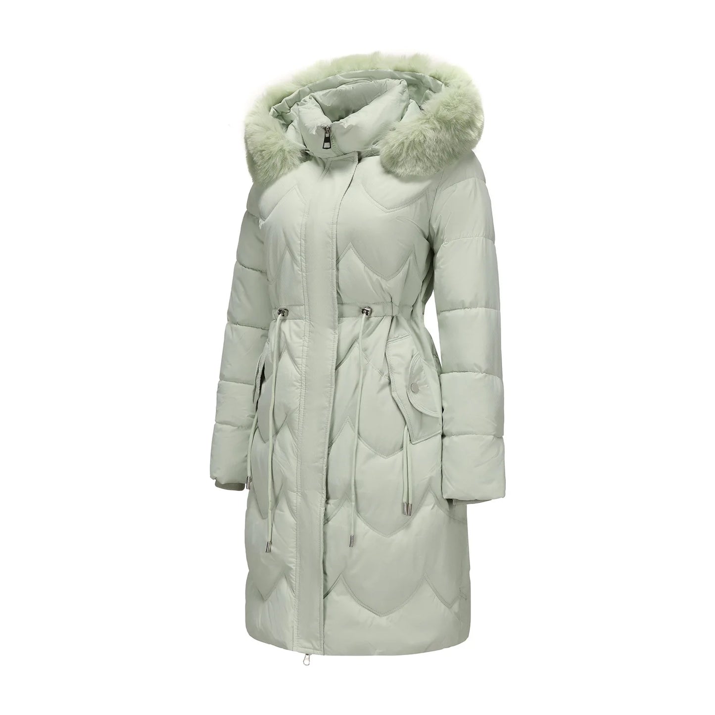 Senara Luxe Fur Collar Coat