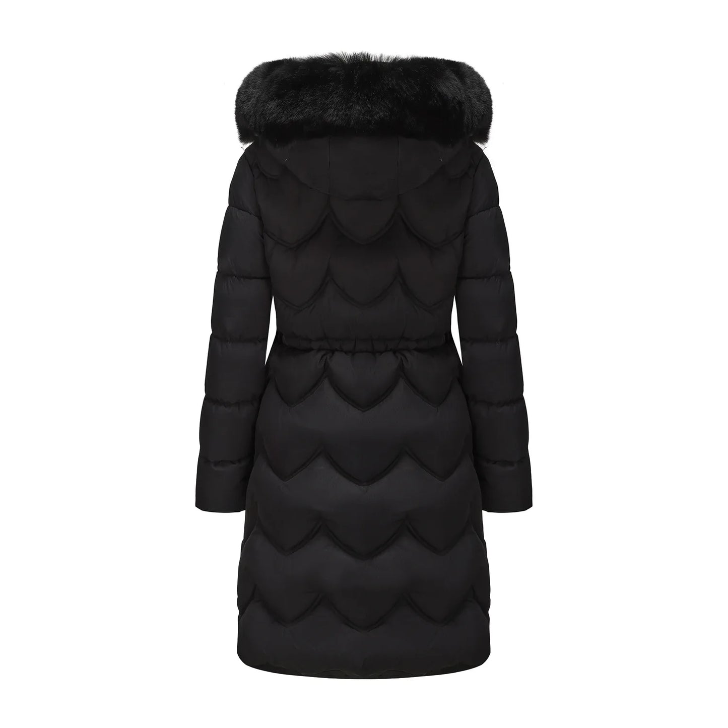 Senara Luxe Fur Collar Coat