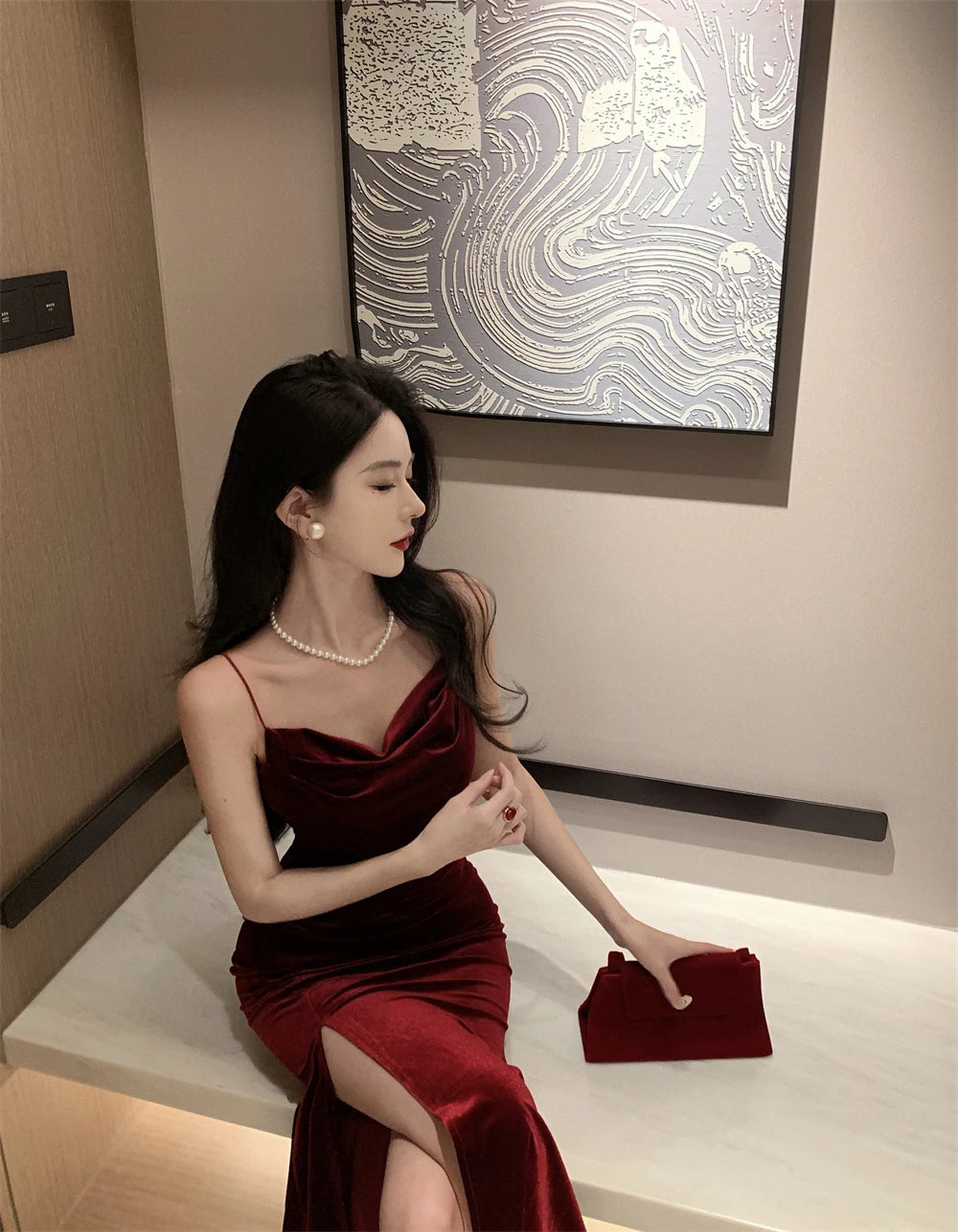 Senara Midnight Velvet Dress