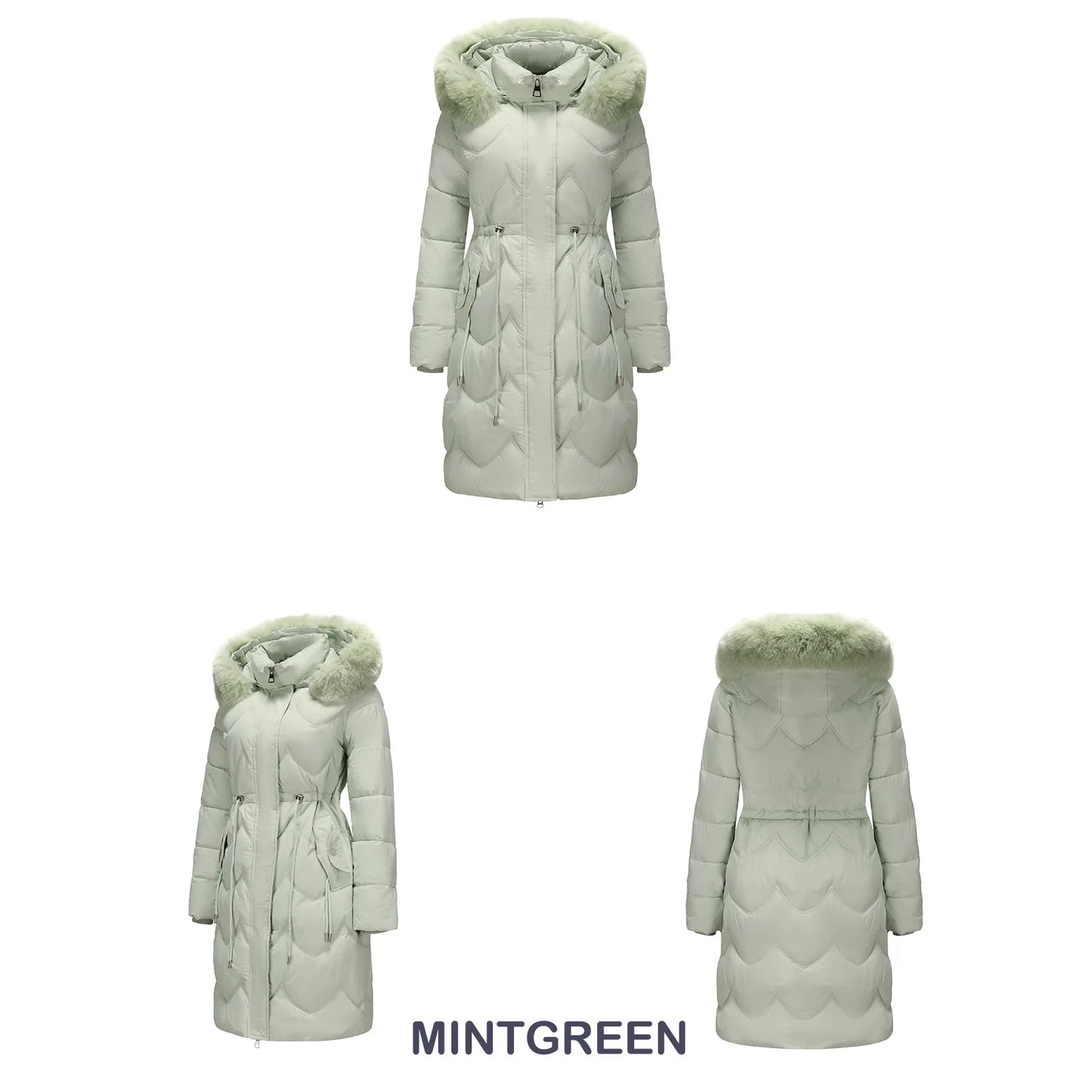 Senara Luxe Fur Collar Coat