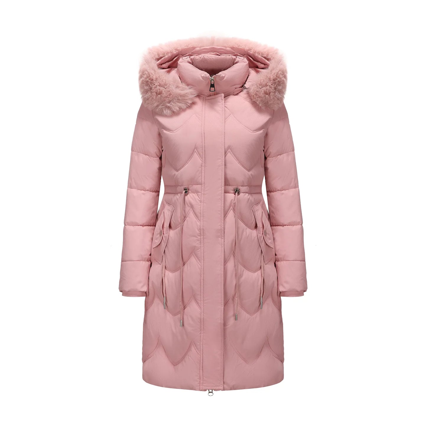 Senara Luxe Fur Collar Coat