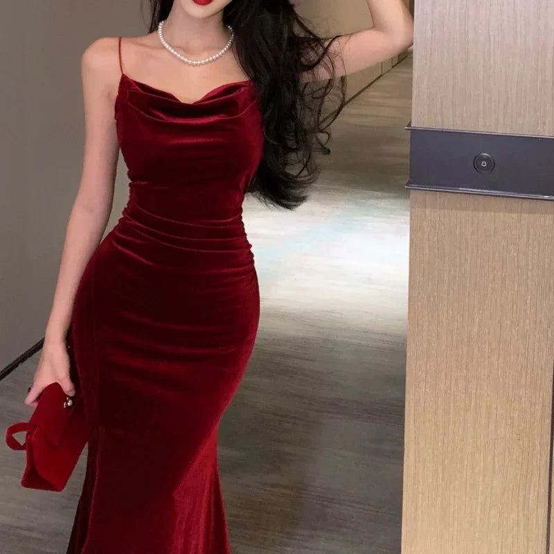 Senara Midnight Velvet Dress