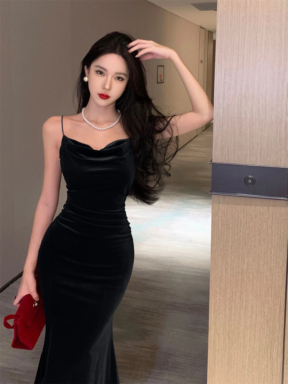 Senara Midnight Velvet Dress