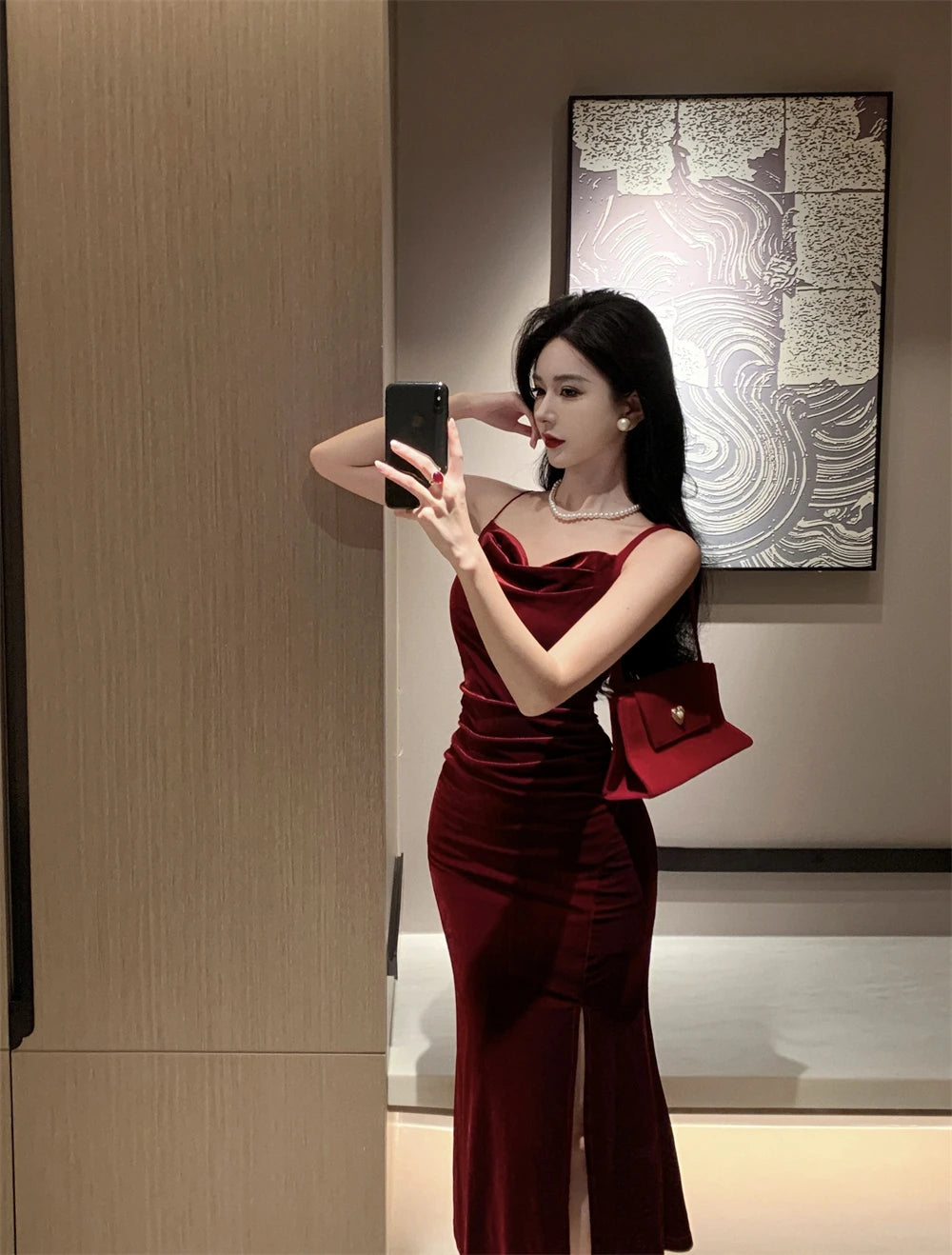 Senara Midnight Velvet Dress