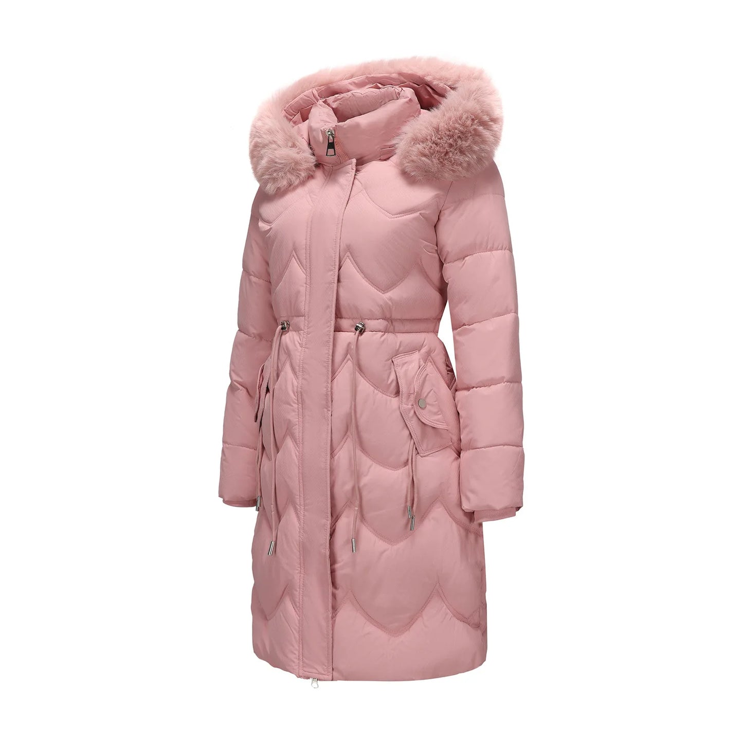 Senara Luxe Fur Collar Coat