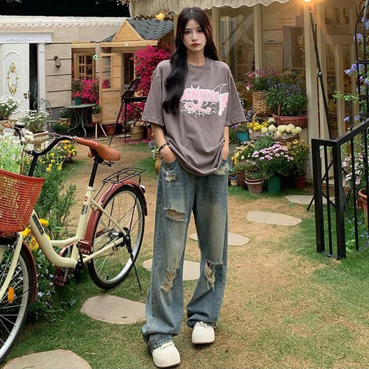 Senara Highstreet Hole Jeans