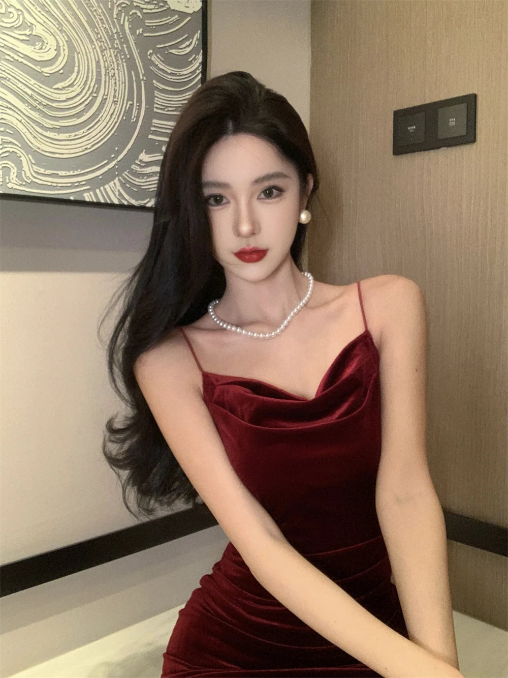Senara Midnight Velvet Dress