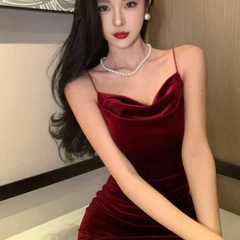 Senara Midnight Velvet Dress