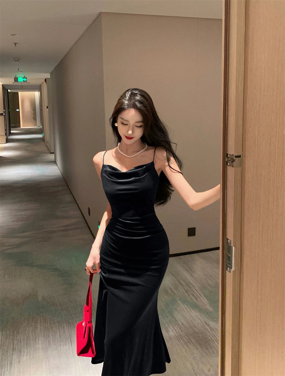 Senara Midnight Velvet Dress