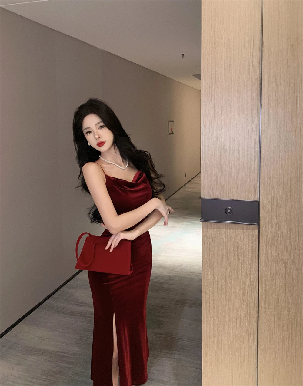 Senara Midnight Velvet Dress