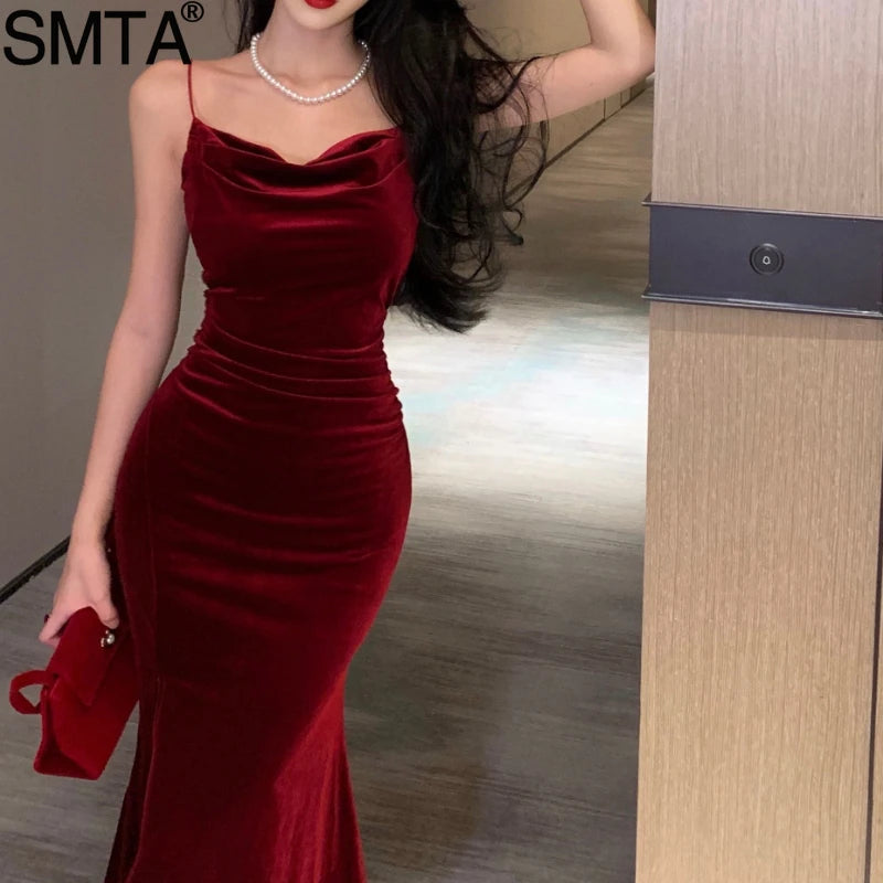 Senara Midnight Velvet Dress
