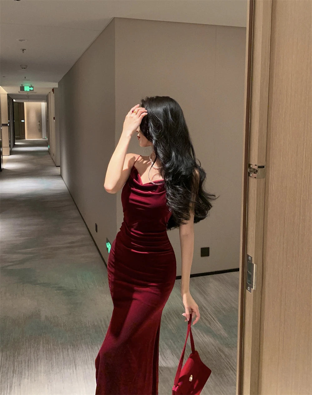 Senara Midnight Velvet Dress
