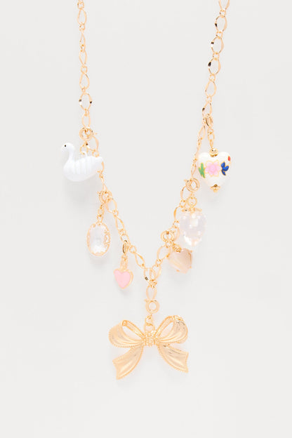 Soft Sunday Charm Necklace - Gold