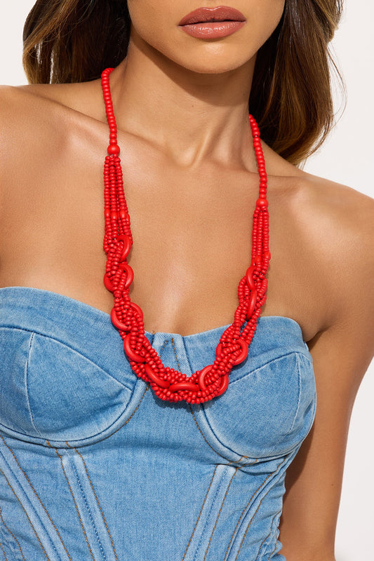 Hartford Layered Necklace - Red