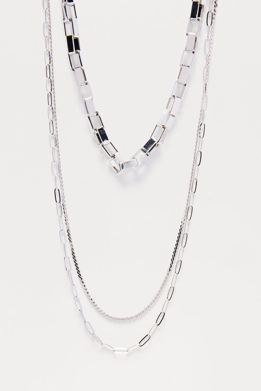 Stack Pack Necklace - Silver