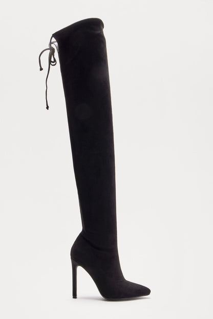 Vicky Over The Knee Boot - Black