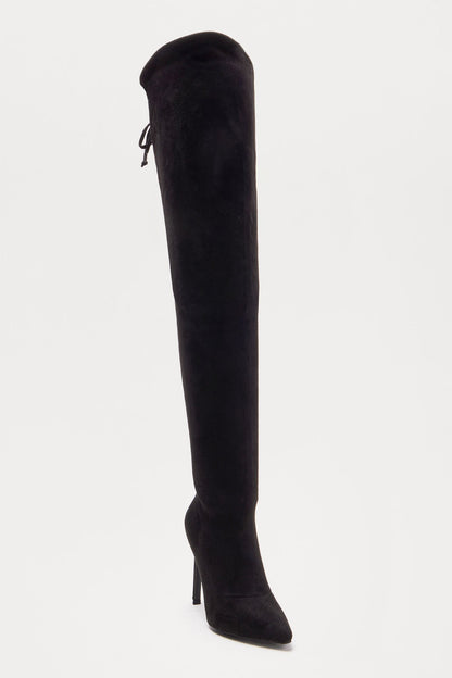 Vicky Over The Knee Boot - Black