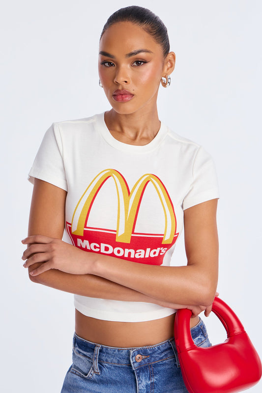 Senara McDonald's Baby Tee - White