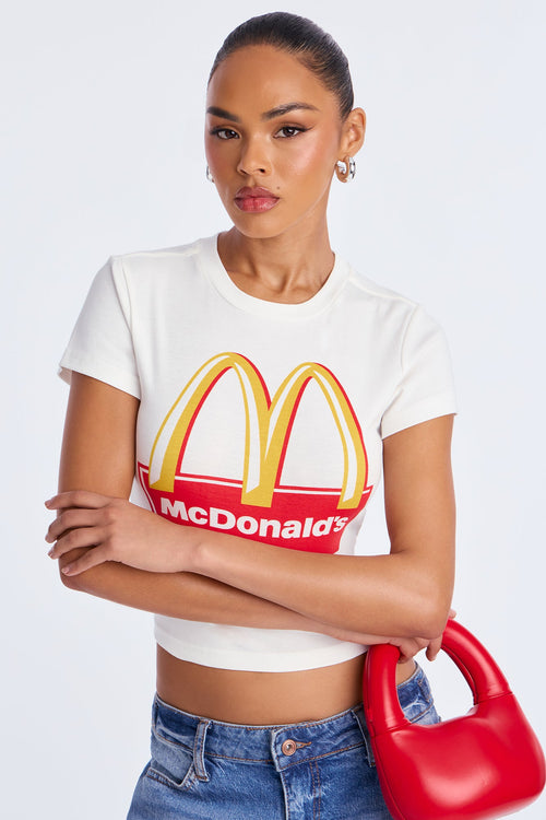 Senara McDonald's Baby Tee - White