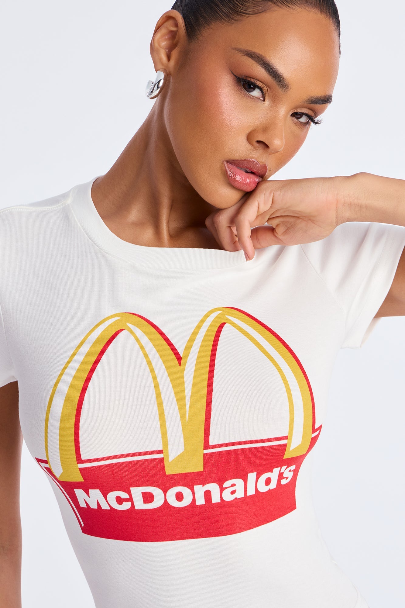Senara McDonald's Baby Tee - White