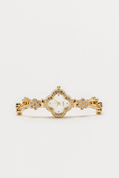 Senara Dainty Flora Watch - Gold