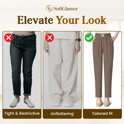 Senara SoftGlamor - Women's Ultra Soft Perfect Drape Pull-On Pants
