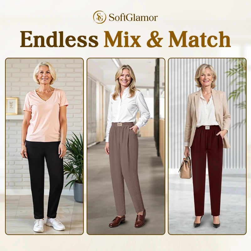 Senara SoftGlamor - Women's Ultra Soft Perfect Drape Pull-On Pants