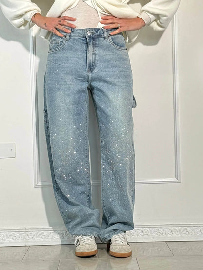 Senara Balloon Carpenter Shine Denim Jeans
