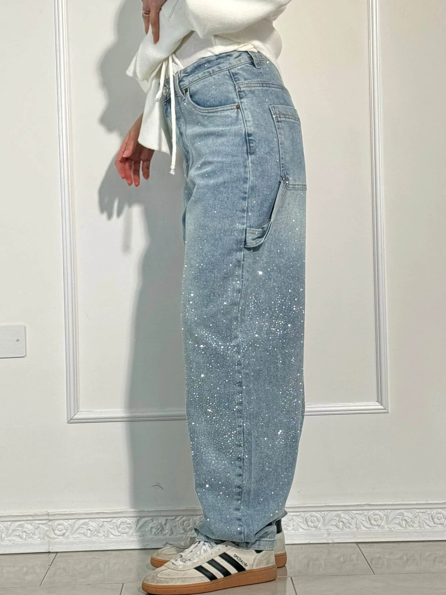 Senara Balloon Carpenter Shine Denim Jeans