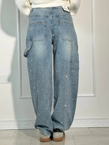 Senara Balloon Carpenter Shine Denim Jeans
