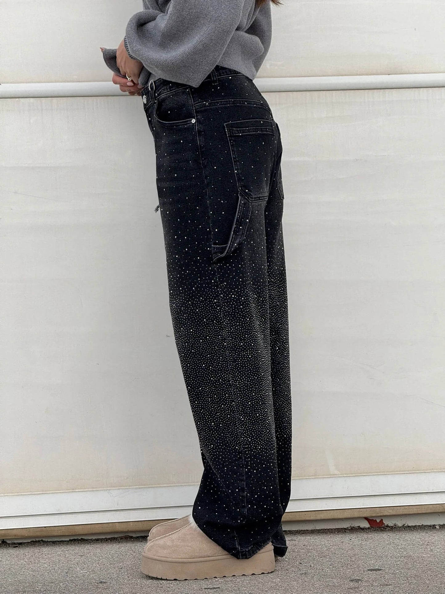 Senara Balloon Carpenter Shine Denim Jeans