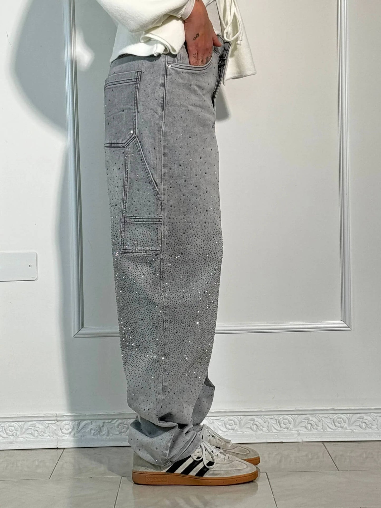 Senara Balloon Carpenter Shine Denim Jeans
