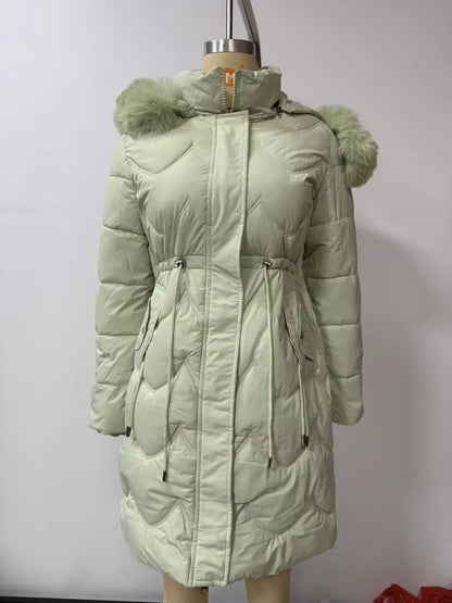 Senara Luxe Fur Collar Coat