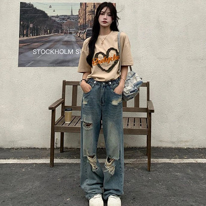 Senara Highstreet Hole Jeans