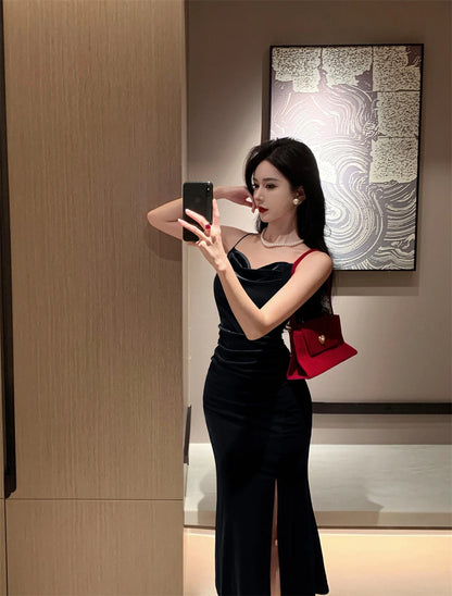Senara Midnight Velvet Dress