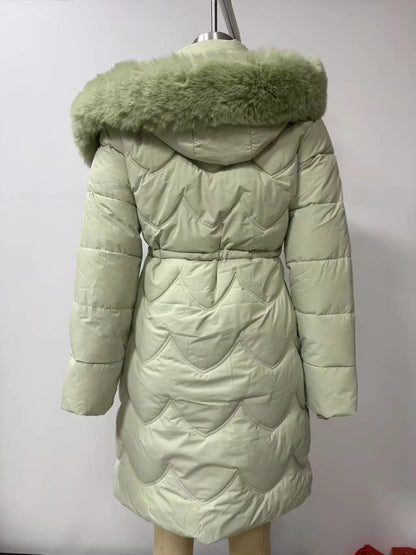 Senara Luxe Fur Collar Coat