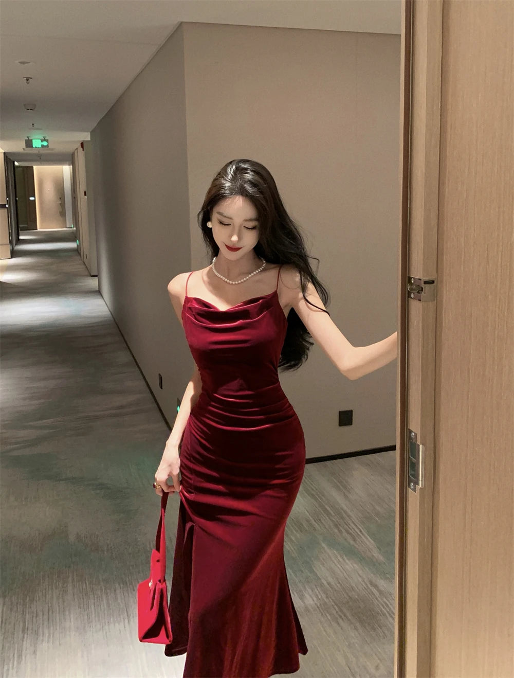 Senara Midnight Velvet Dress
