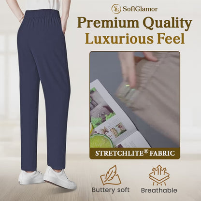 Senara SoftGlamor - Women's Ultra Soft Perfect Drape Pull-On Pants